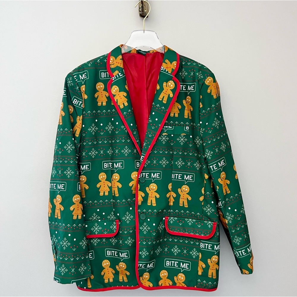 Christmas Gingerbread Man Bite Me Sport Coat